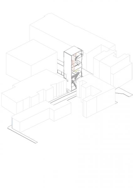 Drawing of the CCT Tower on site in Union Street